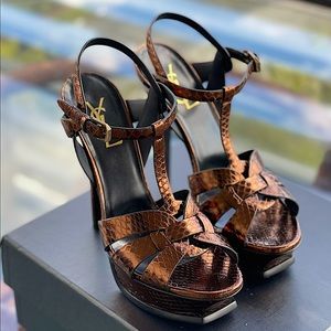 YSL Tribute Copper Heels